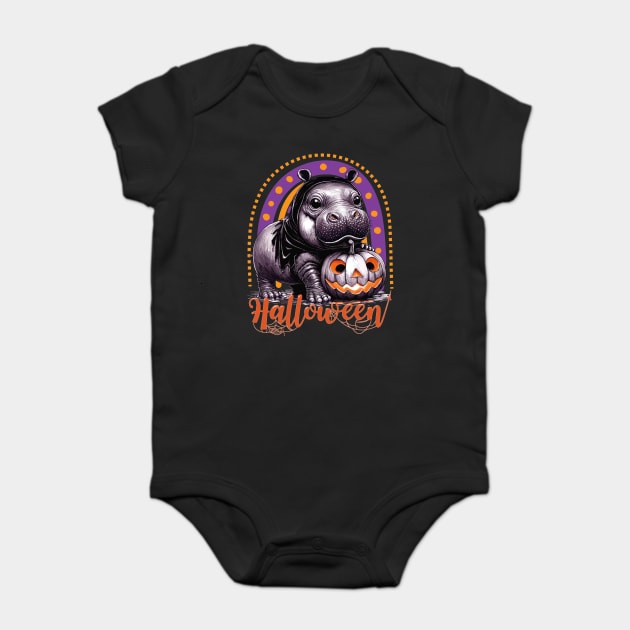 Moo Deng Baby Bodysuit by JessArty